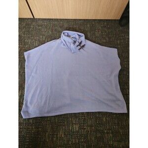 Tyler Boe Blue 100% Cashmere Poncho-style Sweater Top Size M/L